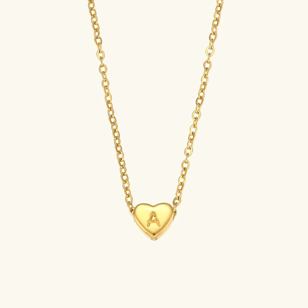 Amélie Heart Initial Necklace