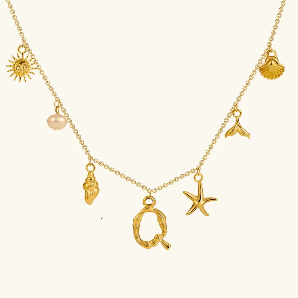 Cove Ocean Initial Necklace