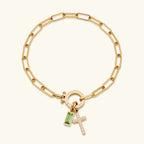 Sidony Birthstone Cross Bracelet
