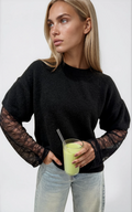 Jena Lace Sleeve Sweater
