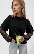 Jena Lace Sleeve Sweater