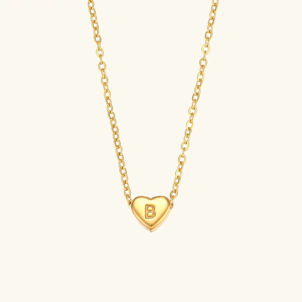 Amélie Heart Initial Necklace