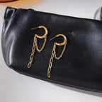 Genevieve Link Chain Hoops