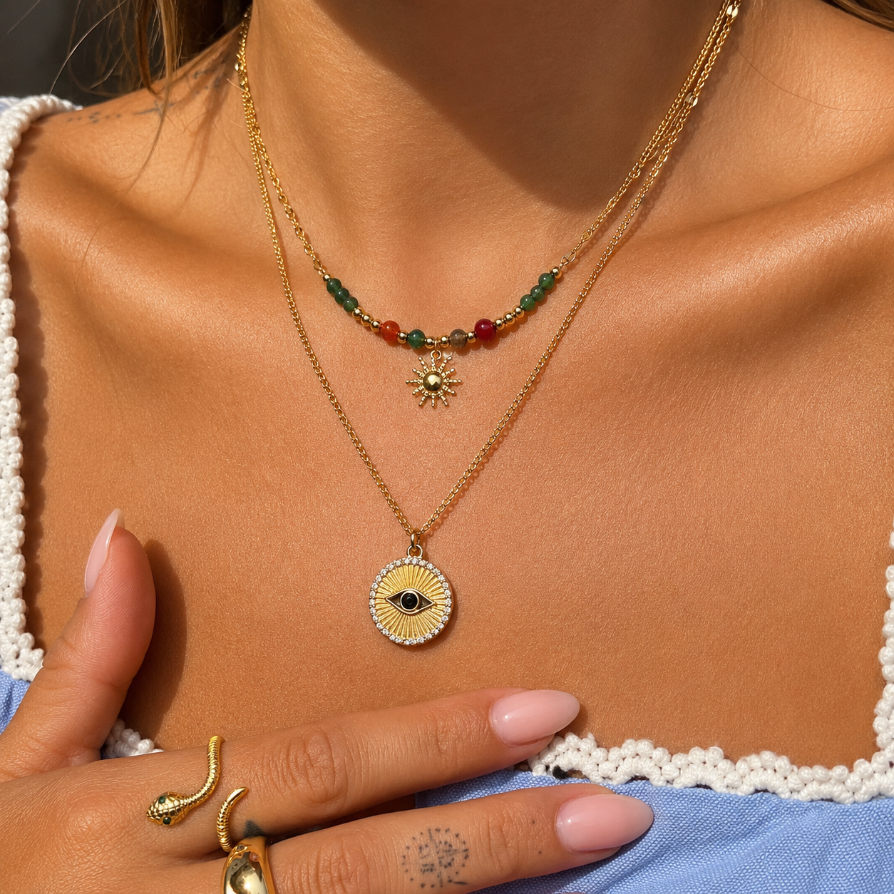 Solene Sun Necklace