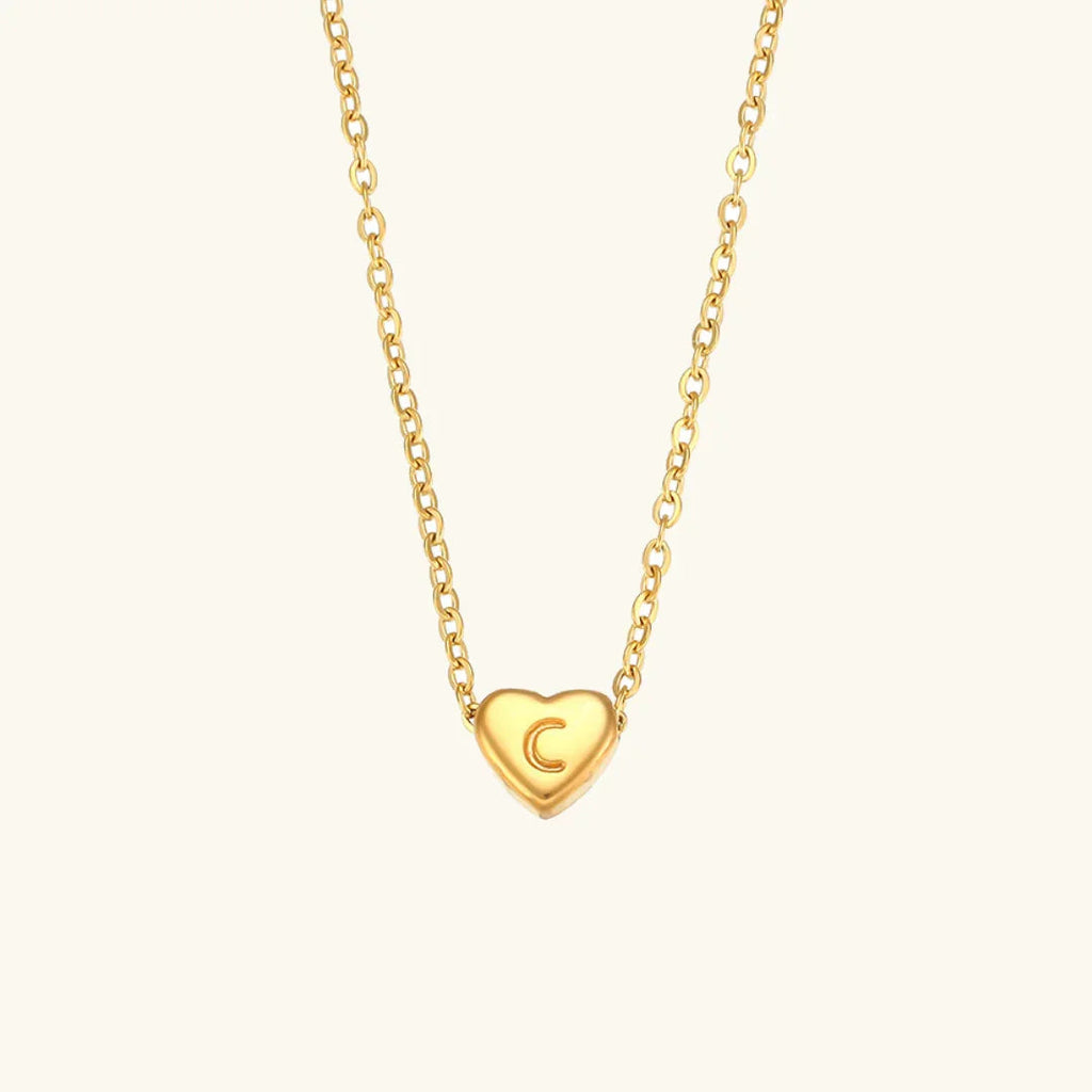 Amélie Heart Initial Necklace