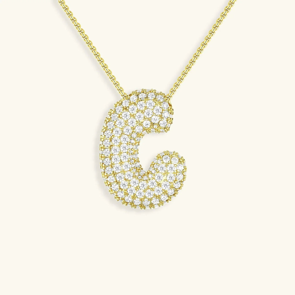 Mabelle Bubble Initial Necklace
