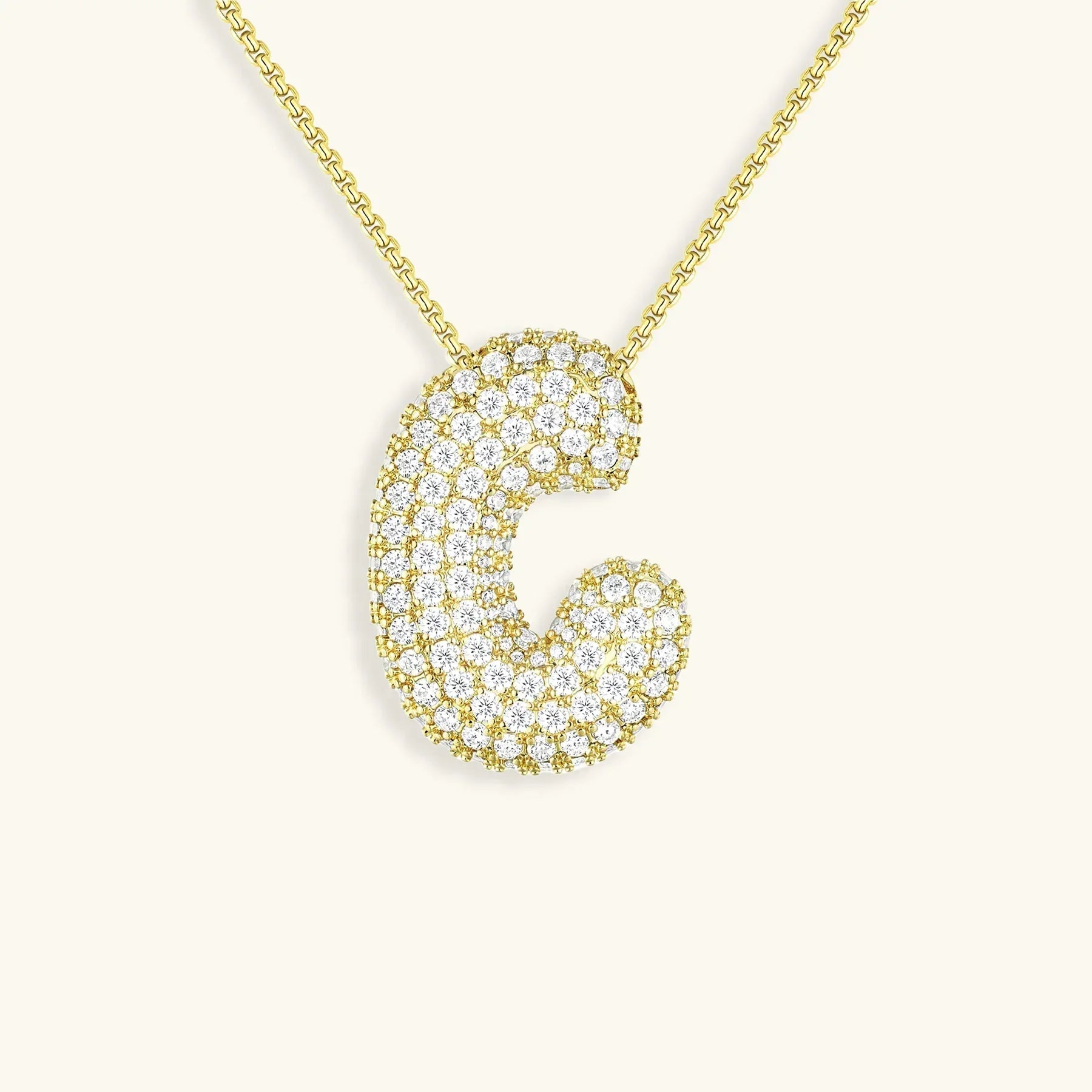Mabelle Bubble Initial Necklace