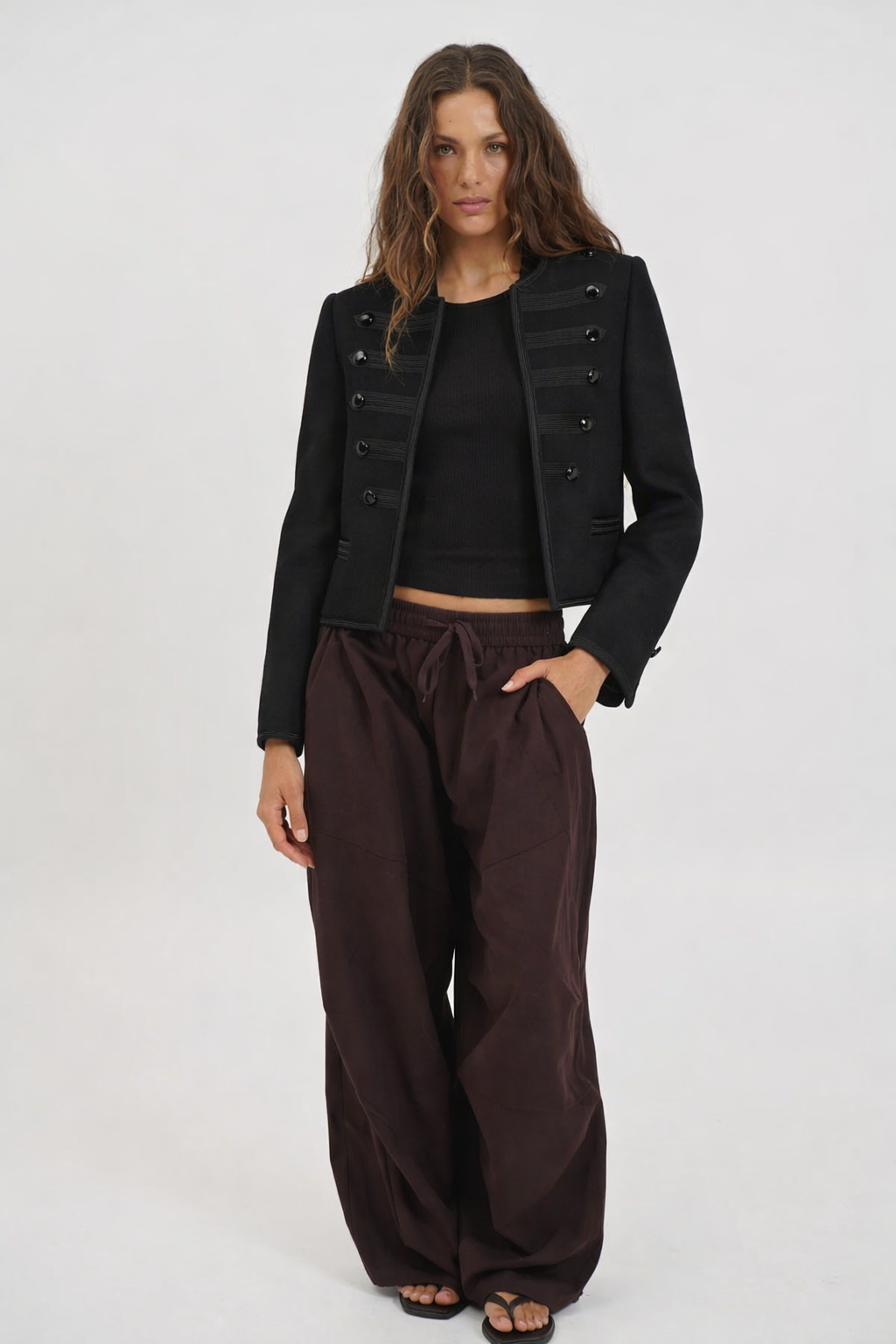 Black Buttoned