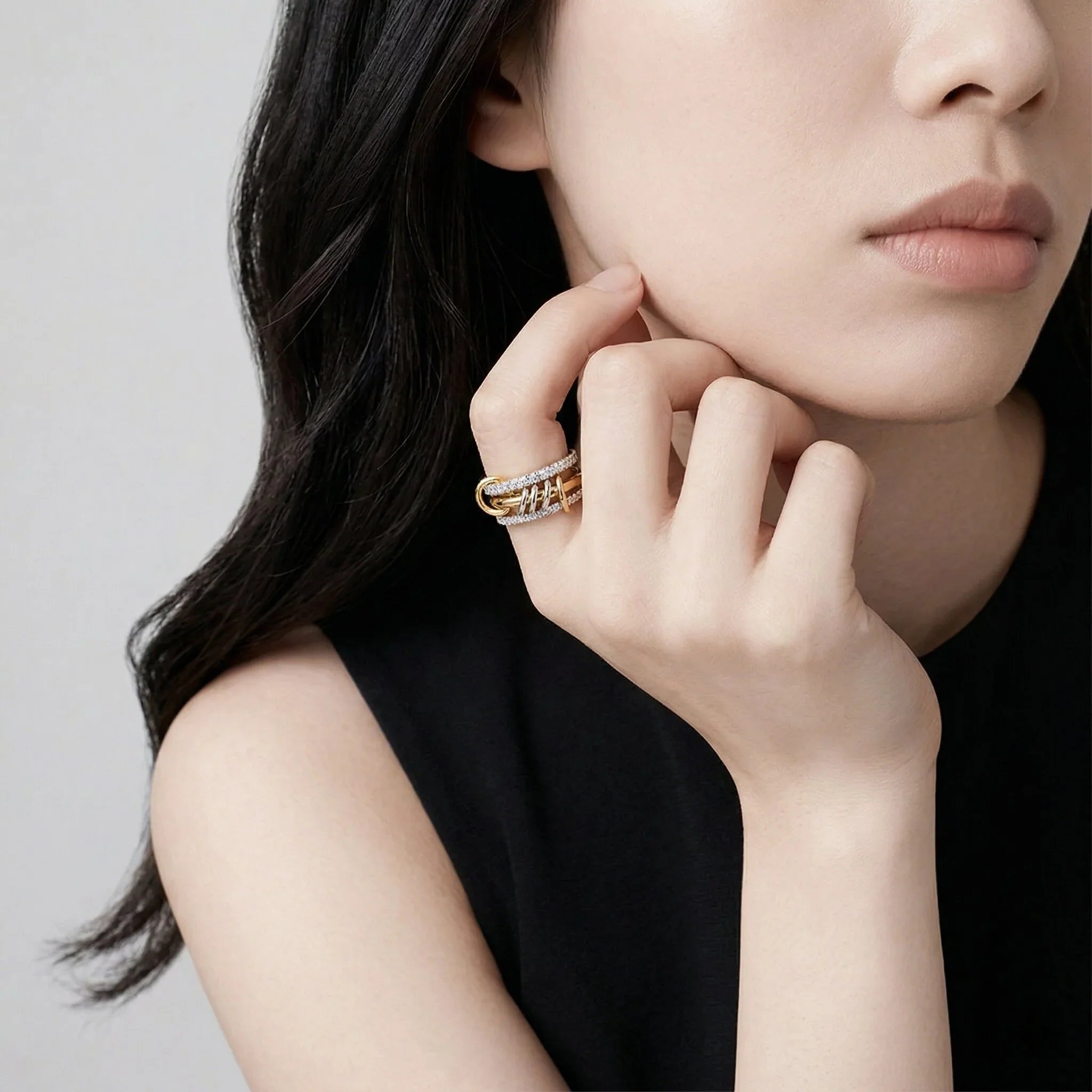 Leonie Stacked Diamond Ring