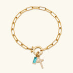 Sidony Birthstone Cross Bracelet