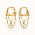 Selene Diamond Drop Hoops