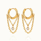 Selene Diamond Drop Hoops