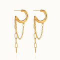 Genevieve Link Chain Hoops