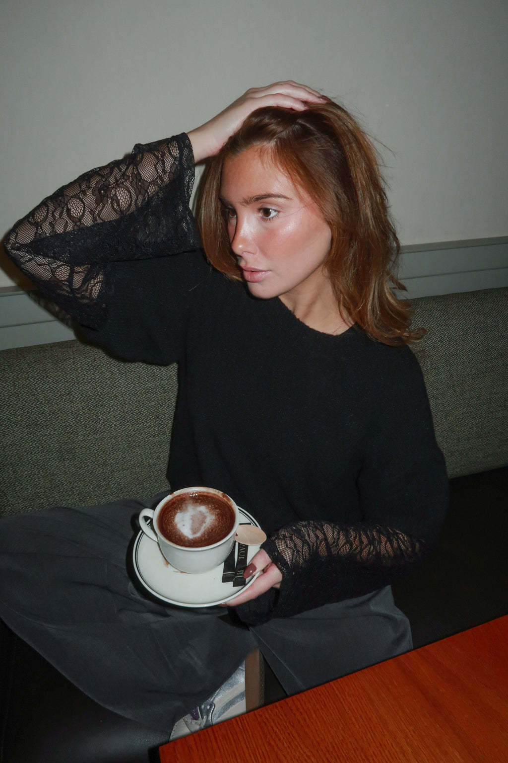 Jena Lace Sleeve Sweater