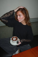 Jena Lace Sleeve Sweater