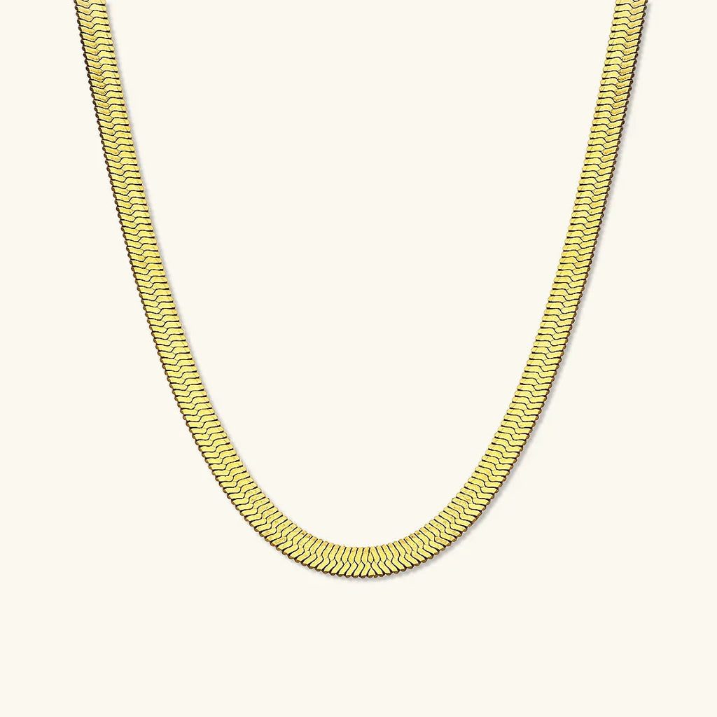 Kerensa Gold Herringbone Necklace