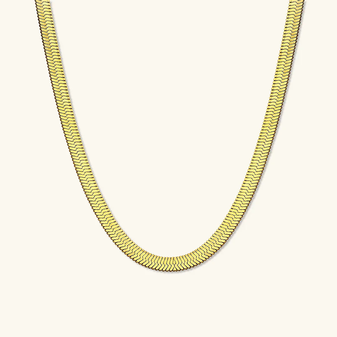 Kerensa Gold Herringbone Necklace