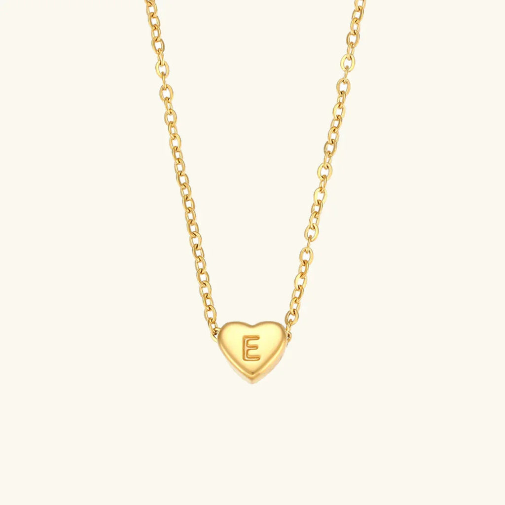 Amélie Heart Initial Necklace