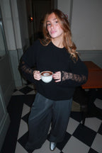 Jena Lace Sleeve Sweater