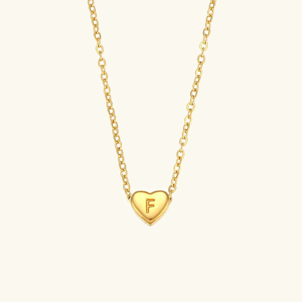 Amélie Heart Initial Necklace