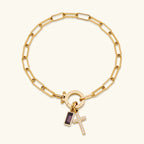Sidony Birthstone Cross Bracelet