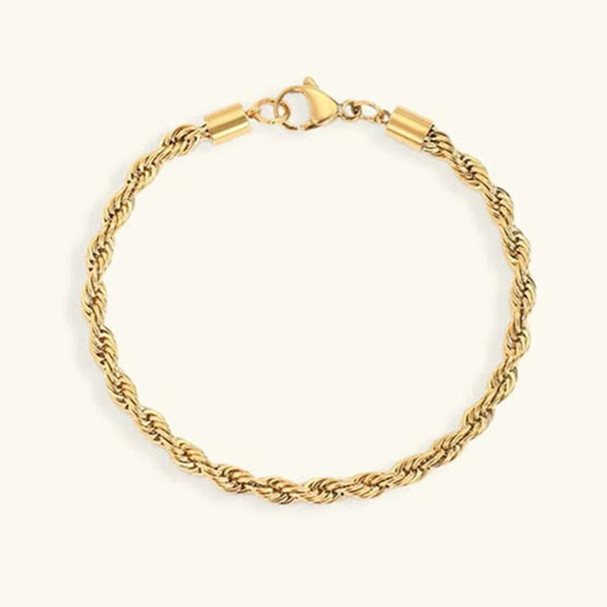Berengaria Rope Chain Gold Bracelet