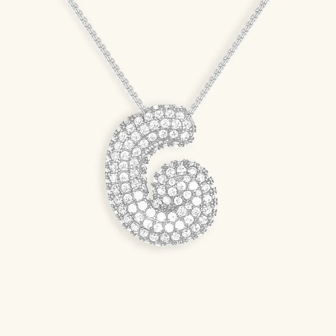 Mabelle Bubble Initial Necklace