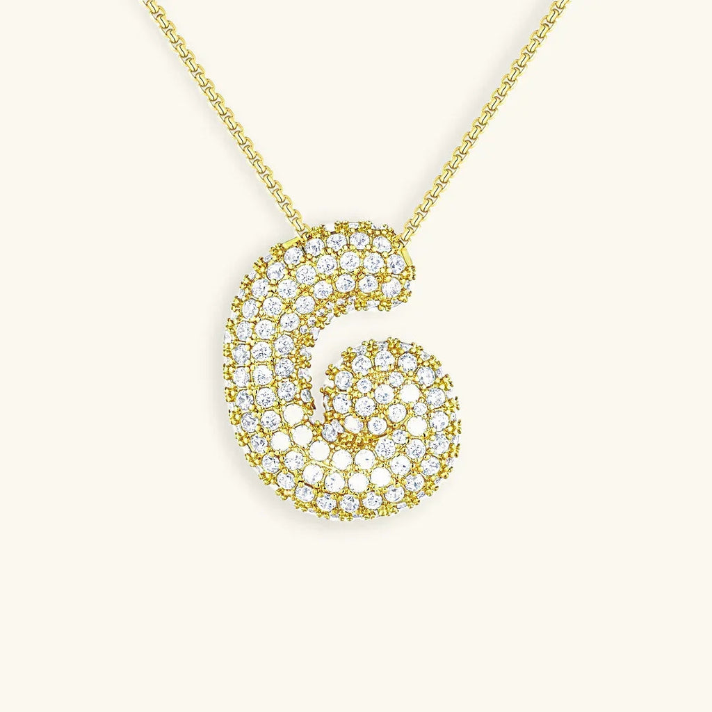 Mabelle Bubble Initial Necklace