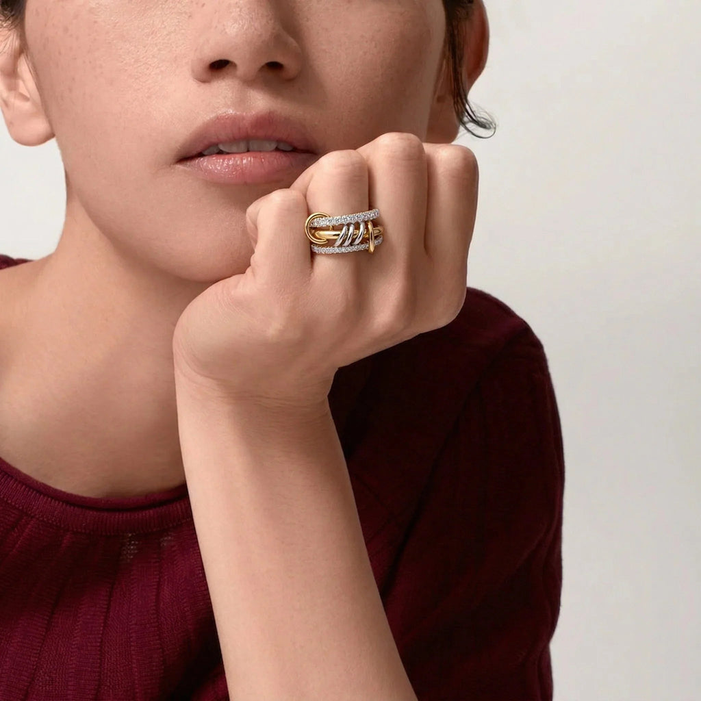 Leonie Stacked Diamond Ring