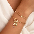 Sidony Birthstone Cross Bracelet