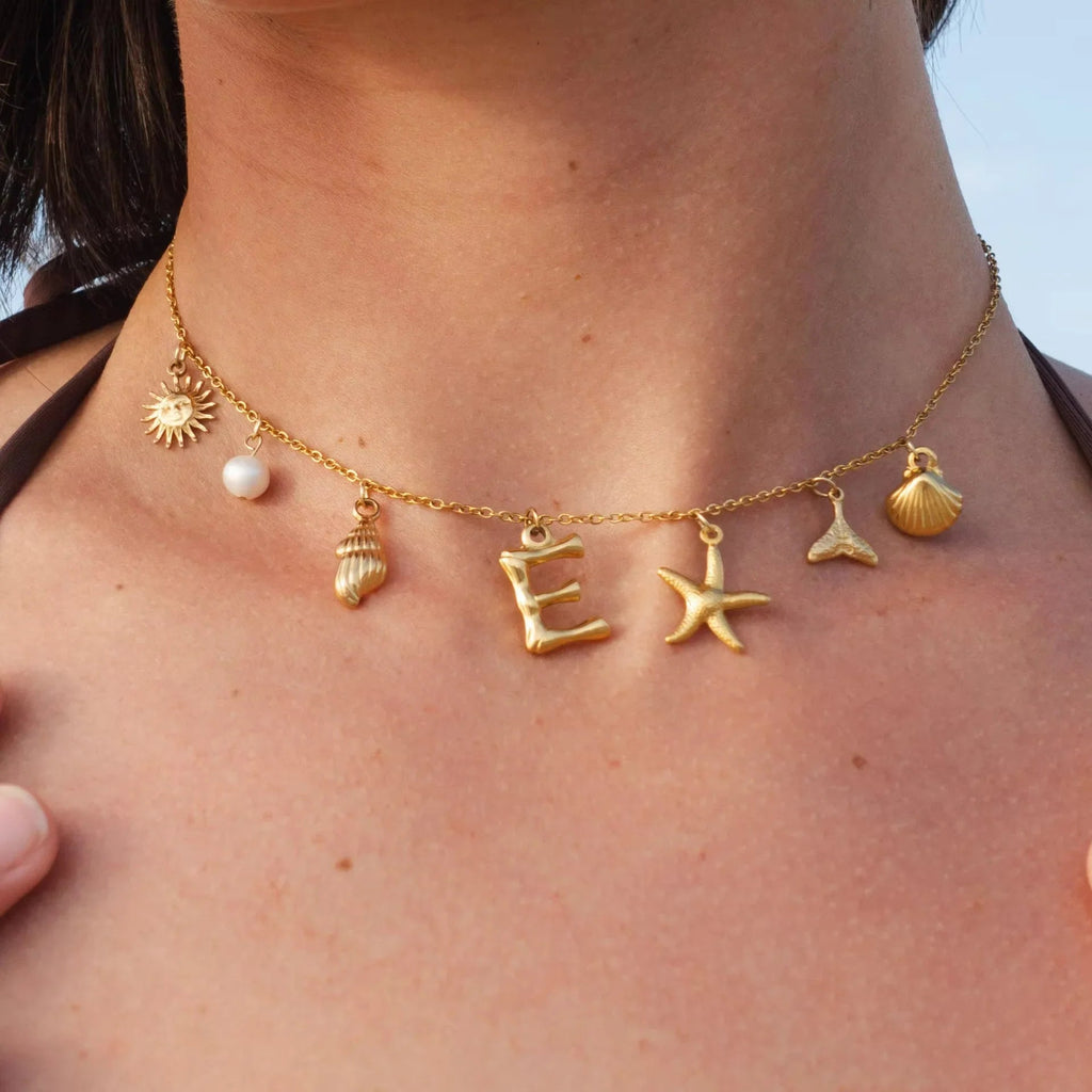 Cove Ocean Initial Necklace
