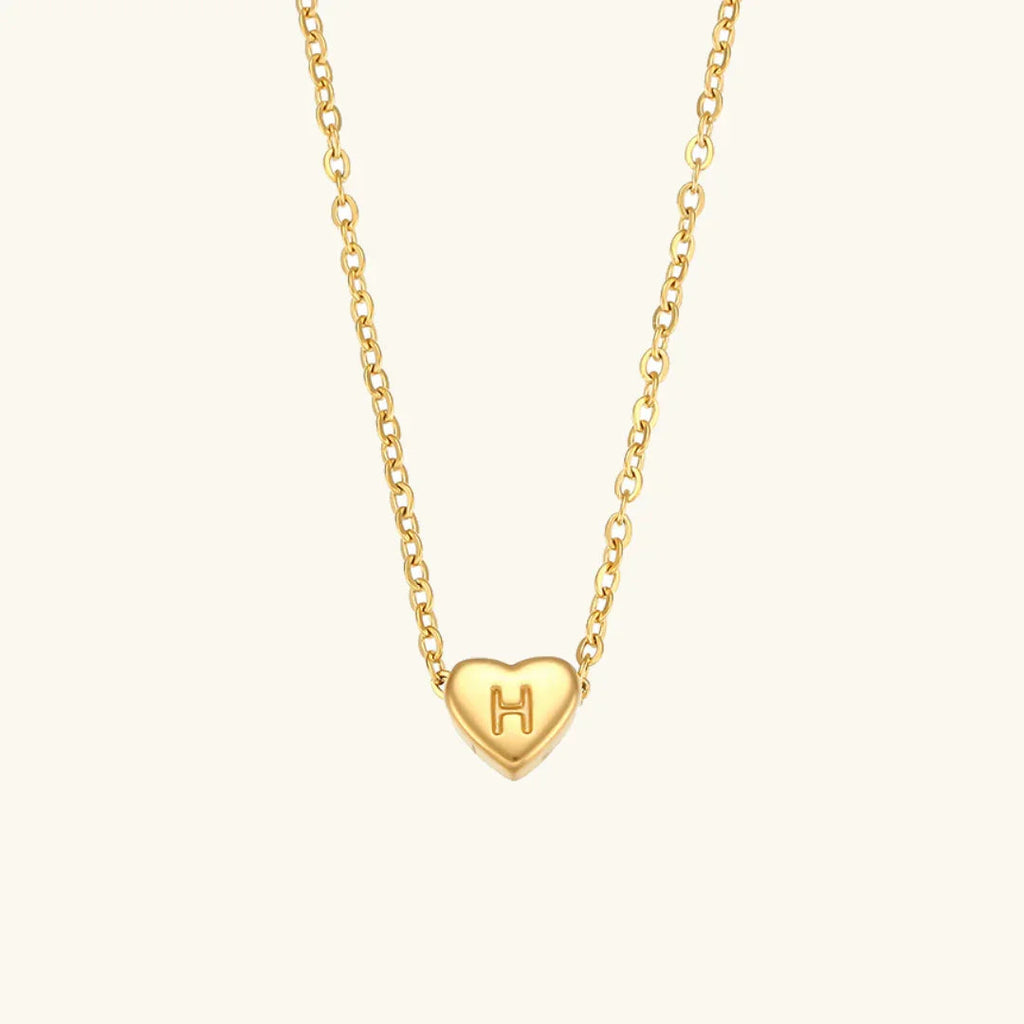 Amélie Heart Initial Necklace