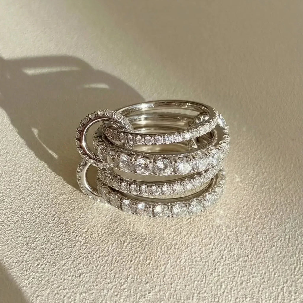 Rosetta Stacked Diamond Ring