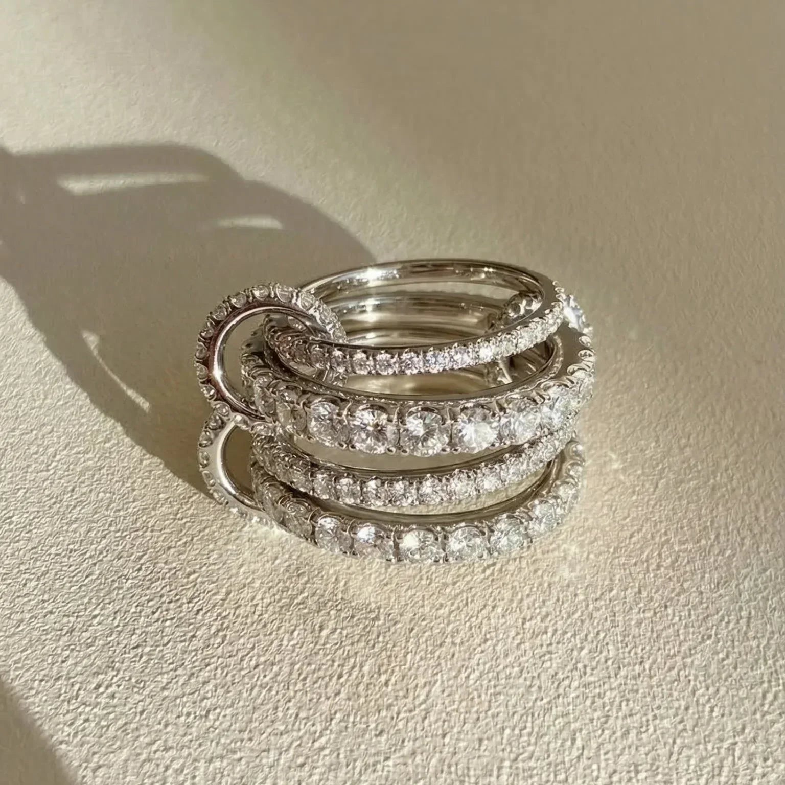 Rosetta Stacked Diamond Ring