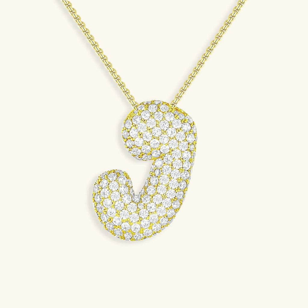 Mabelle Bubble Initial Necklace