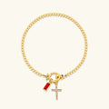 Rosabel Birthstone Cross Bracelet