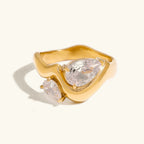 Vittoria Diamond Teardrop Ring
