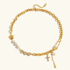 Ysabel Diamond Pearl Necklace