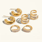 Leocadia Staple Gold Earrings Set