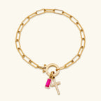 Sidony Birthstone Cross Bracelet