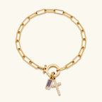 Sidony Birthstone Cross Bracelet