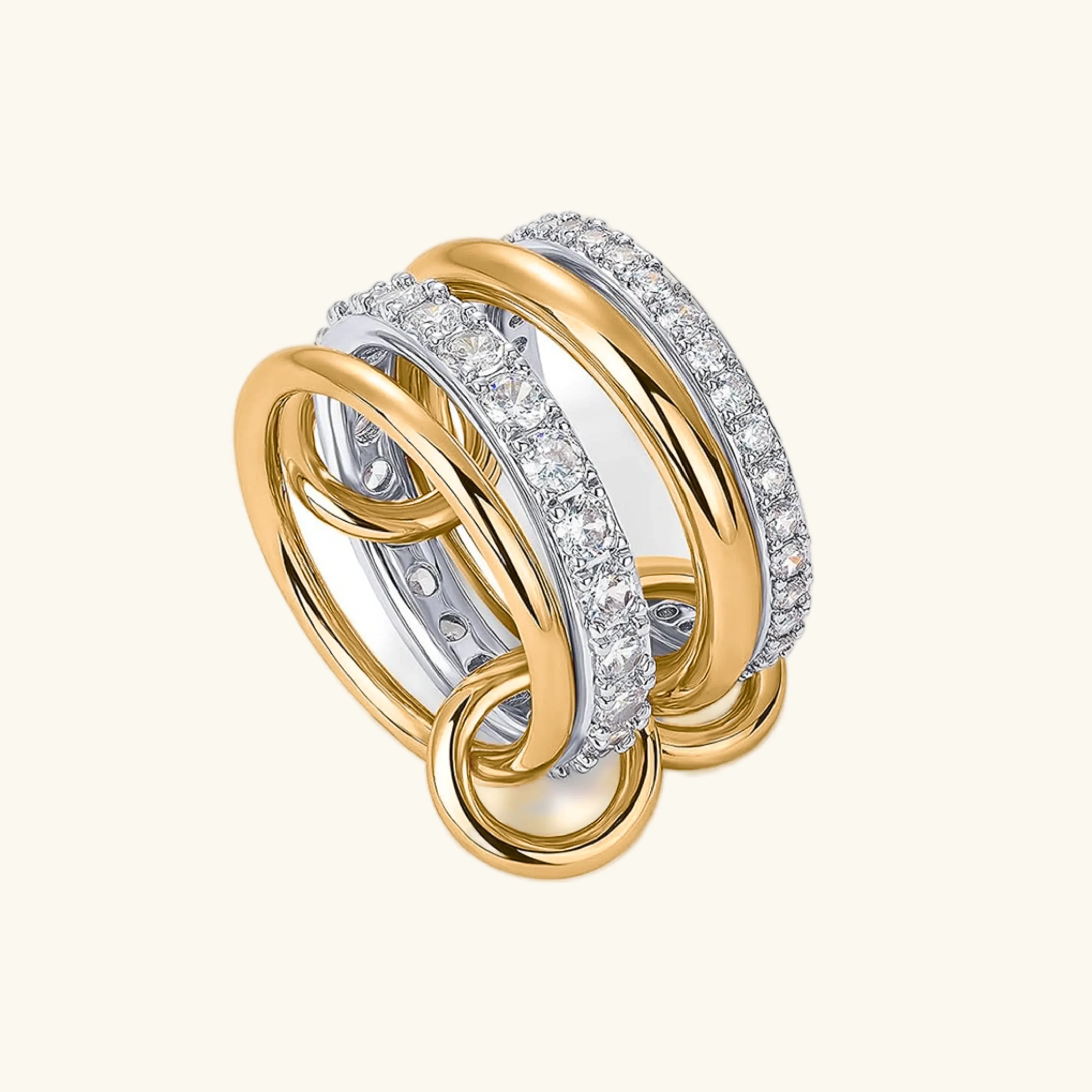 Morwenna Stacked Diamond Ring