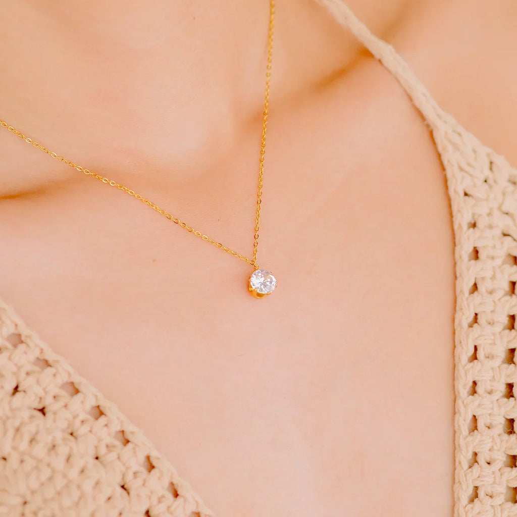 Elina Solitaire Necklace