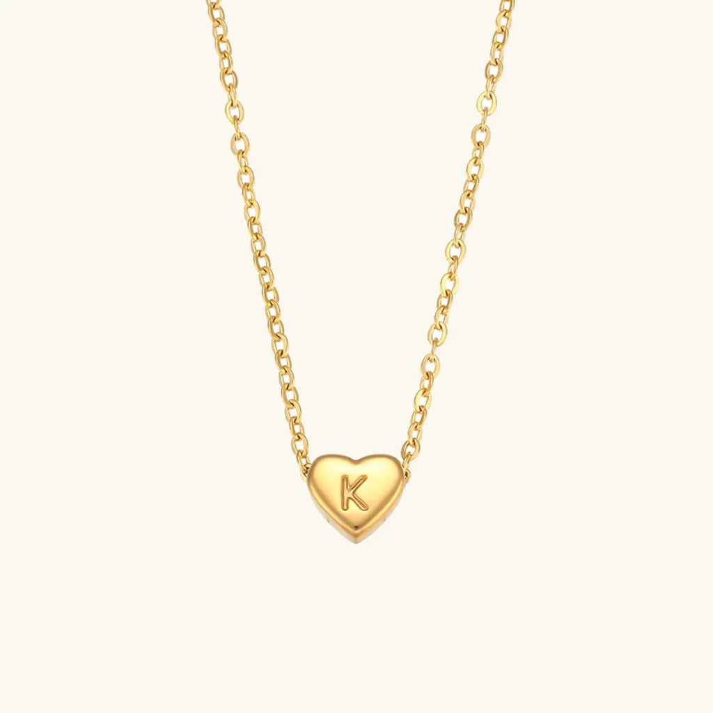 Amélie Heart Initial Necklace