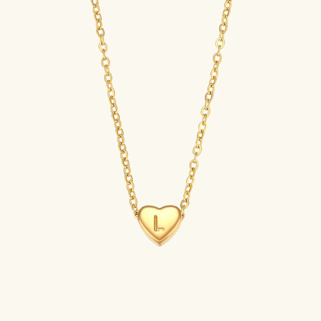 Amélie Heart Initial Necklace