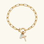 Sidony Birthstone Cross Bracelet