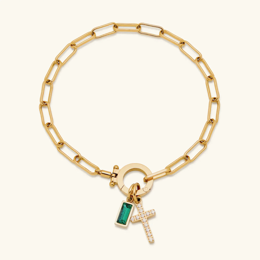 Sidony Birthstone Cross Bracelet