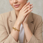 Vespera Chained Gold Bangle