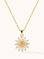 Sparkling Sunflower Kette Gold