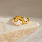 Vittoria Diamond Teardrop Ring